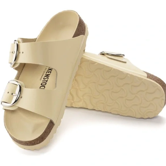 Birkenstock Arizona Big Buckle
Natural Leather Patent NWT size 40/L9 - Picture 2 of 11